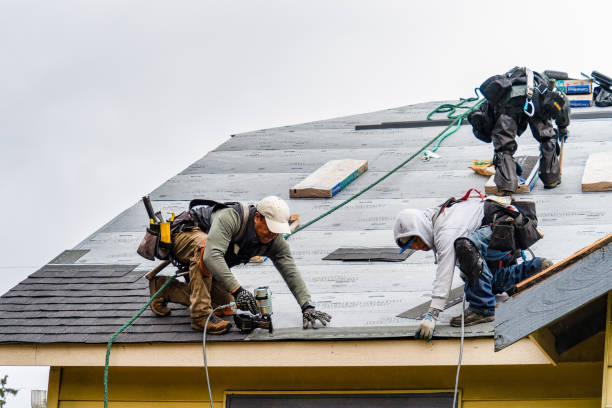 Professional Gutter Installation technician working in Hastings, FL